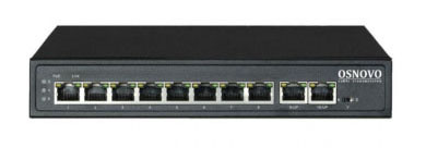 Коммутатор Osnovo SW-21000(120W) (L2) 10x100Мбит/с 8PoE 120W неуправляемый