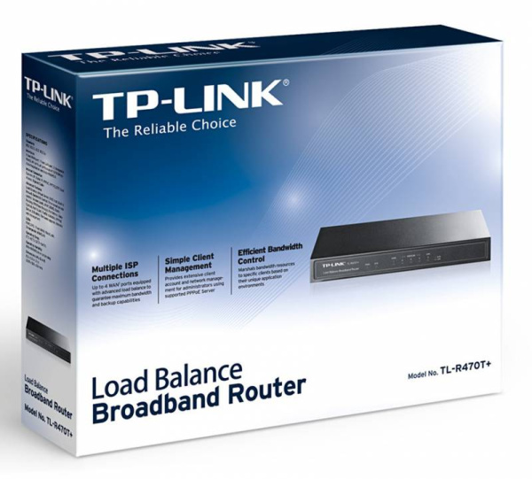 Роутер TP-Link TL-R470T+ 10/100BASE-TX черный