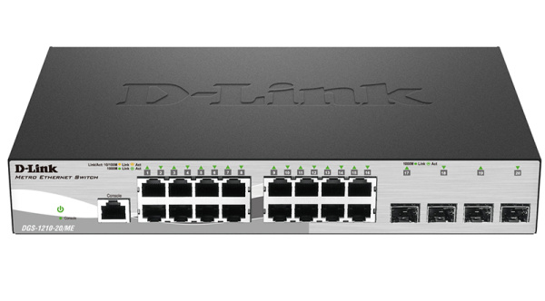 Коммутатор D-Link DGS-1210-20/ME/A1A 16x1Гбит/с 4SFP управляемый