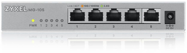 Коммутатор Zyxel MG-105-ZZ0101F 5x2.5Гбит/с неуправляемый