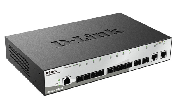 Коммутатор D-Link DGS-1210-12TS/ME/B 2x1Гбит/с 10SFP управляемый