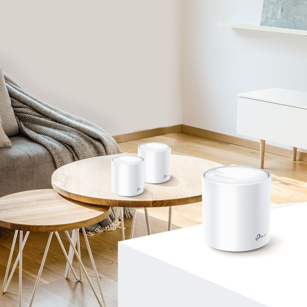 Бесшовный Mesh роутер TP-Link Deco X60(2-Pack) 10/100/1000BASE-TX белый