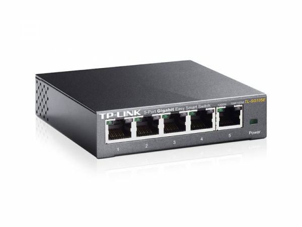 Коммутатор TP-Link TL-SG105E (L2) 5x1Гбит/с настраиваемый