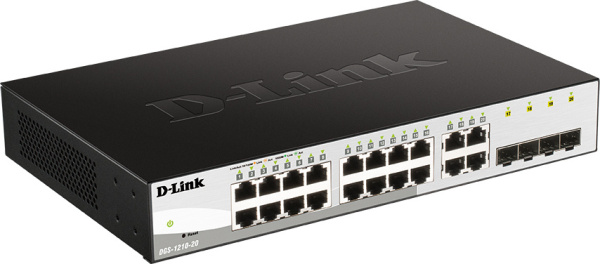 Коммутатор D-Link DGS-1210-20/FL2A (L2) 20x1Гбит/с 4xКомбо(1000BASE-T/SFP) управляемый