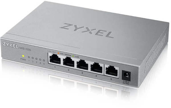 Коммутатор Zyxel MG-105-ZZ0101F 5x2.5Гбит/с неуправляемый