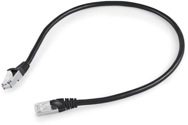 Патч-корд Buro STP 4 пары cat7 CCA molded 0.5м черный RJ-45 (m)-RJ-45 (m)