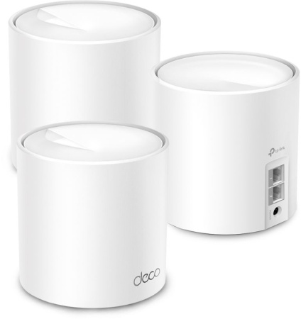 Бесшовный Mesh роутер TP-Link Deco X10 (DECO X10(3-PACK)) AX1500 10/100/1000BASE-TX белый (упак.:3шт)