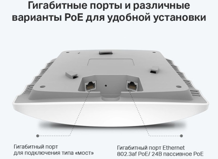 Точка доступа TP-Link EAP245(5-pack) AC1750 10/100/1000BASE-TX белый