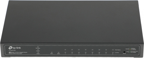 Коммутатор TP-Link SG2210P (L2) 8x1Гбит/с 2SFP 8PoE+ управляемый