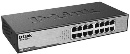 Коммутатор D-Link DES-1016D/H1A 16x100Мбит/с неуправляемый