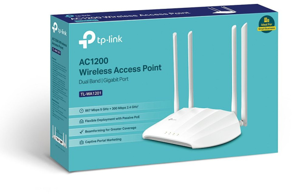 Точка доступа TP-Link TL-WA1201 AC1200 10/100/1000BASE-TX белый