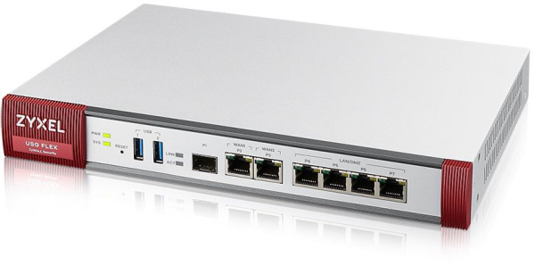 Межсетевой экран Zyxel USG FLEX 200 (USGFLEX200-RU0101F) 10/100/1000BASE-TX/SFP серебристый (упак.:1шт)