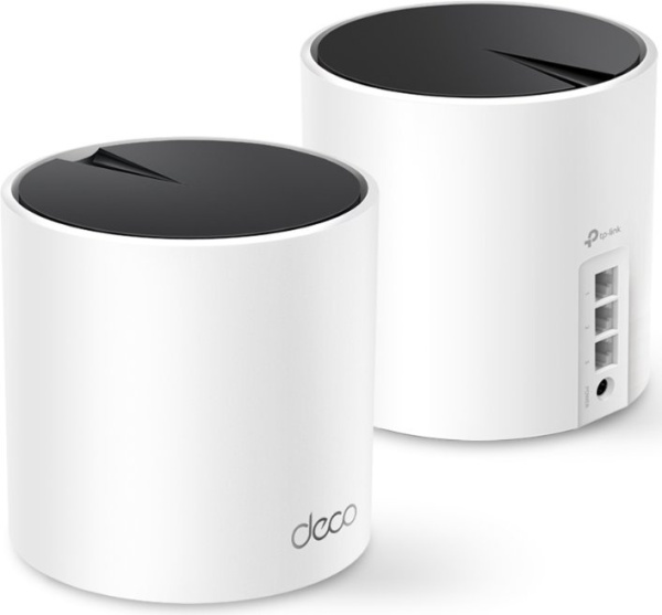 Бесшовный Mesh роутер TP-Link Deco X55 (DECO X55(2-PACK)) AX3000 10/100/1000BASE-TX белый (упак.:1шт)