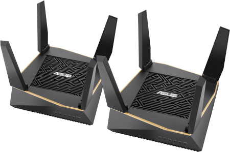 Роутер беспроводной Asus RT-AX92U(2-PK) AX6100 10/100/1000BASE-TX черный (упак.:2шт)