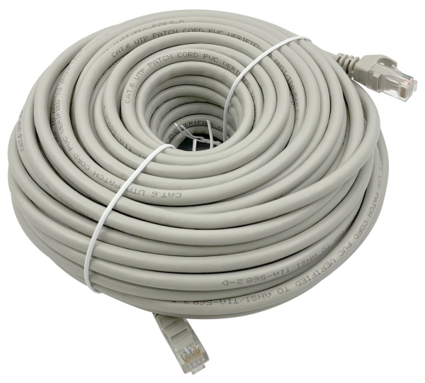 Патч-корд Buro UTP 4 пары cat6 CCA molded 30м серый RJ-45 (m)-RJ-45 (m)